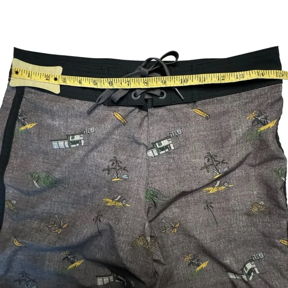 Prana Men's High Seas Boardshort Granite Big Island Shorts Swim Trunks Size 28